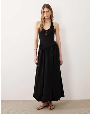 ASOS Bubble Hem Midi Dress - Black