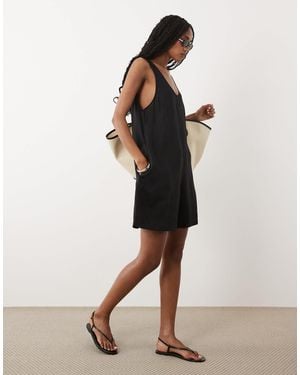 ARKET – strand-playsuit aus reinem leinen - Natur