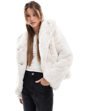 Morgan Faux Fur Jacket - White