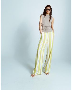 TOPSHOP No Waistband Linen Slouch Trouser - Blue