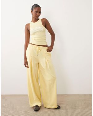 ASOS Weekend Collective Co-ord Oversized Barrel Leg jogger With Graphic - Natural