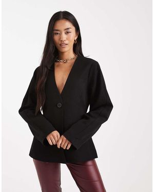 Pieces Blazer Strutturato Sartoriale - Nero