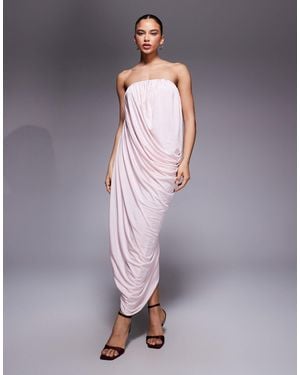 Mango Featuring Kaia Gerber Bandeau Maxi Dress - Grey