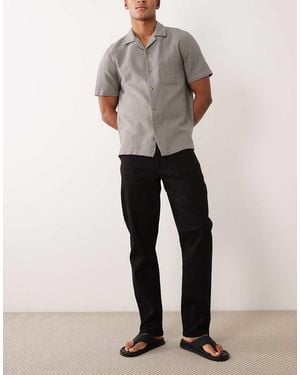 Farah Vaqueros Negros De Pernera Recta Norwood De - Gris