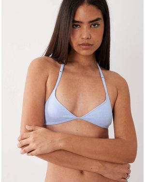 Cotton On Jersey Halter Triangle Bralette - Blue