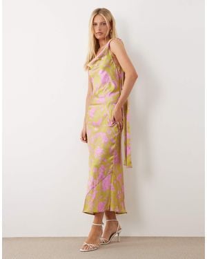 Hope & Ivy – satin-midikleid - Natur