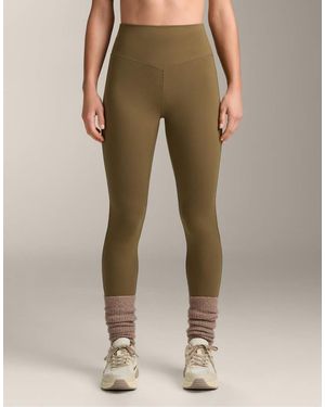 Oysho Evermove 65Cm High Rise Ankle-Length Leggings - Natural