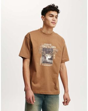 Cotton On Cotton On Box Fit Graphic T-Shirt - Brown