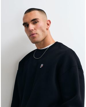 Parlez Oversize-sweatshirt mit logo-print auf der brust - Blau