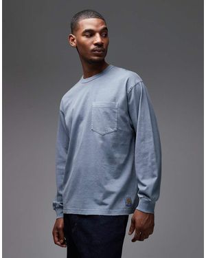 Carhartt Torian Long Sleeve Oversized T-shirt - Blue