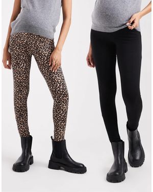 ONLY 2-pack leggings - Black