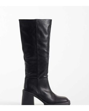 Raid Wide Fit Carnie Block Heel Knee Boots - Black