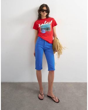 TOPSHOP Vaqueros Capri Azul Cómodos Y Elásticos