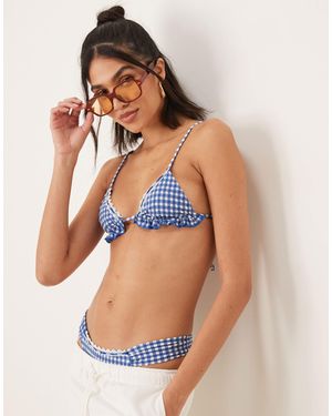 Wild Lovers – velero – triangel-bikinioberteil mit vichy-karos - Blau