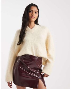 Vero Moda Vinyl Mini Skirt - Red