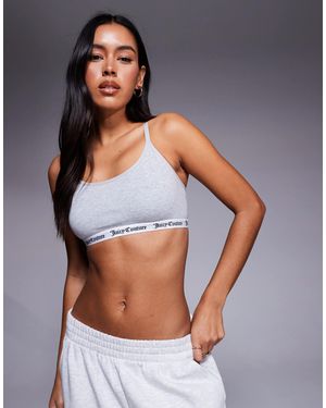 Juicy Couture Brassière à bande griffée - Bleu