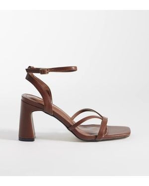 Public Desire Everleigh Block Heeled Sandals - Blue