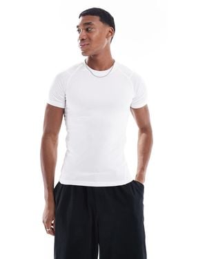 Bershka Slim Fit T-shirt - White