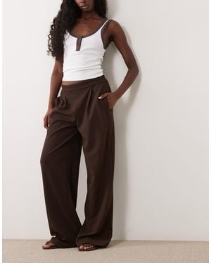 Vila Wide Leg Pleated Trousers - Multicolour