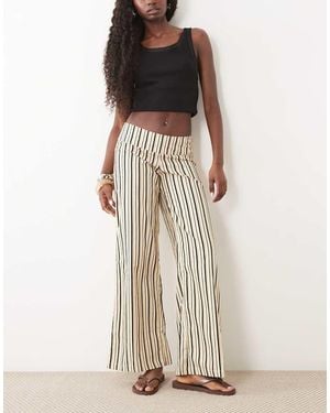 Motel Pantalones De Pernera Ancha A Rayas En-Multi - Multicolor