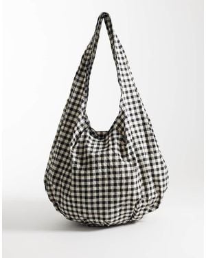 ARKET Pure Cotton Packable Shopper Tote Bag - Black