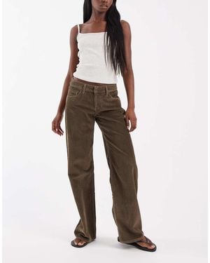 Levi's Pantalones De Pana Holgados De Talle Bajo En Marrón