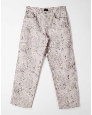 ASOS Pantalones Holgados Con Estampado Integral De -Neutro - Gris