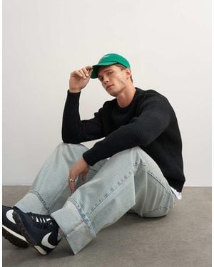 TOPMAN Jersey De Punto Fisherman De Corte Clásico En - Negro