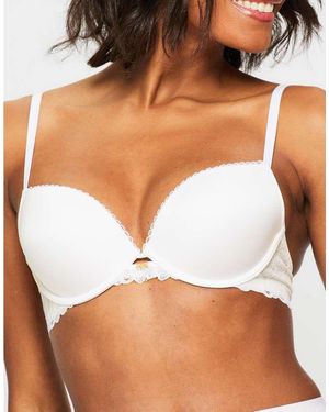 KBX Harper Smooth Padded Plunge Bra - White