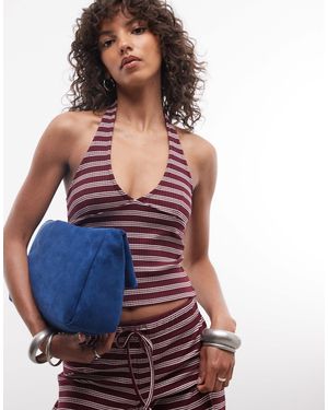 Collusion Plunge Halterneck Top Co Ord - Multicolor