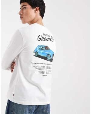 Levi's Long Sleeve Car Graphic Back Print T-shirt - White
