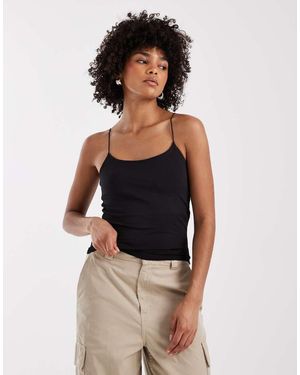 Vero Moda Slinky Thin Strap Cami Top - Black