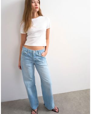TOPSHOP Ember Low Rise Relaxed Straight Jean - Blue
