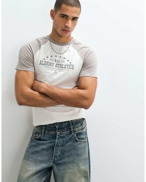 ASOS Slim-Fit T-Shirt Met Grafische Athletics-Print - Meerkleurig