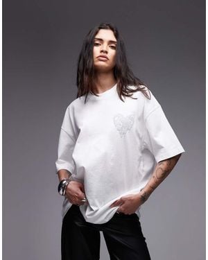 AllSaints Trip Heart Logo Graphic T-shirt - Grey