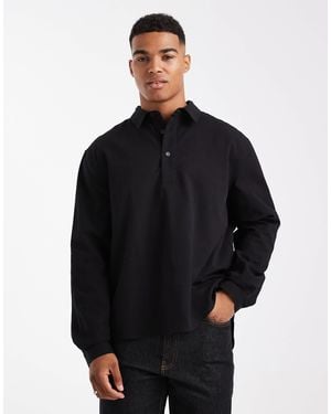 ASOS Relaxed Overhead Shirt - Black