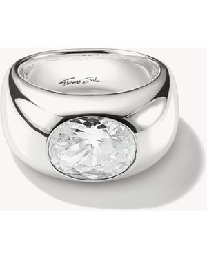 Thomas Sabo – farbener ring mit weißen schmucksteinen