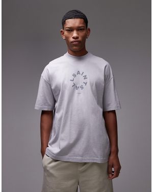 AllSaints Tierra Oversized T-shirt - Grey