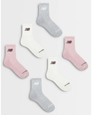 New Balance Everyday Seasonal Ankle Socks 6 Pack - Natural