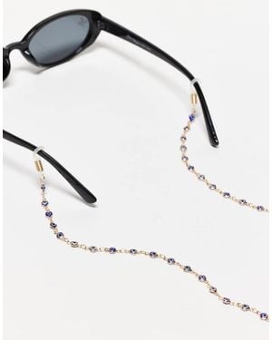 ASOS Sunglasses Chain With Eye Detail - White