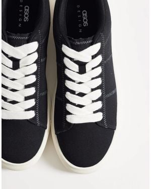ASOS Lace Up Canvas Sneaker - Black