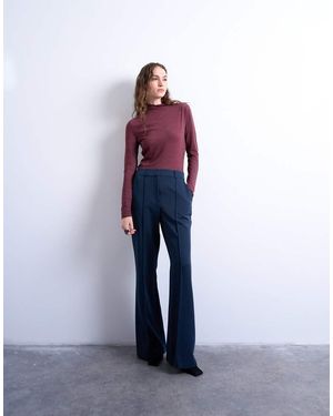 TOPSHOP Co Ord Tailored Flare Trouser - Blue