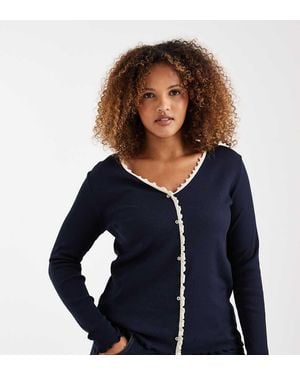 ONLY Frill Detail Cardigan - Blue