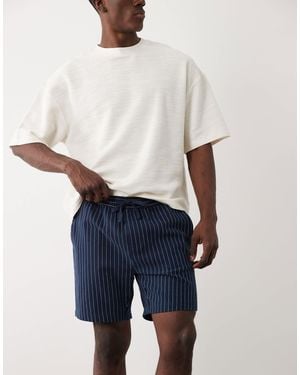 Threadbare Short à fines rayures - Bleu