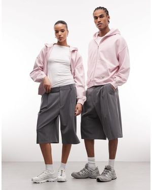 Collusion Unisex Tailored Jort - Pink