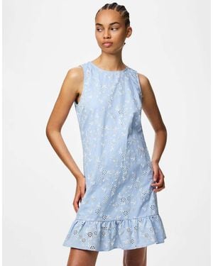 Pieces Mini Dress - Blue