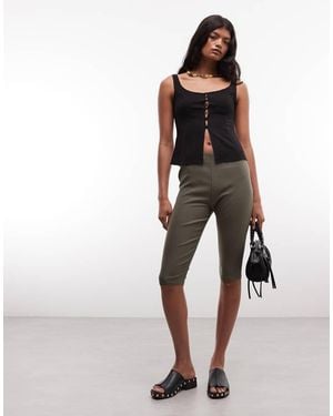 Reclaimed Vintage Bengaline Capri Trouser - Green