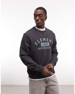 Element Sudadera Negra Con Estampado Gráfico-Azul