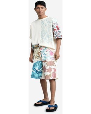 Desigual T-shirt effet patchwork - Blanc