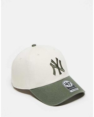 '47 Gorra De Béisbol Blanca Y Gris Con Detalle De Los Ny Yankees Clean Up - Verde
